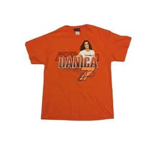 Chase Authentics NASCAR Danica Patrick Go Daddy #7 Orange T Shirt Size Large